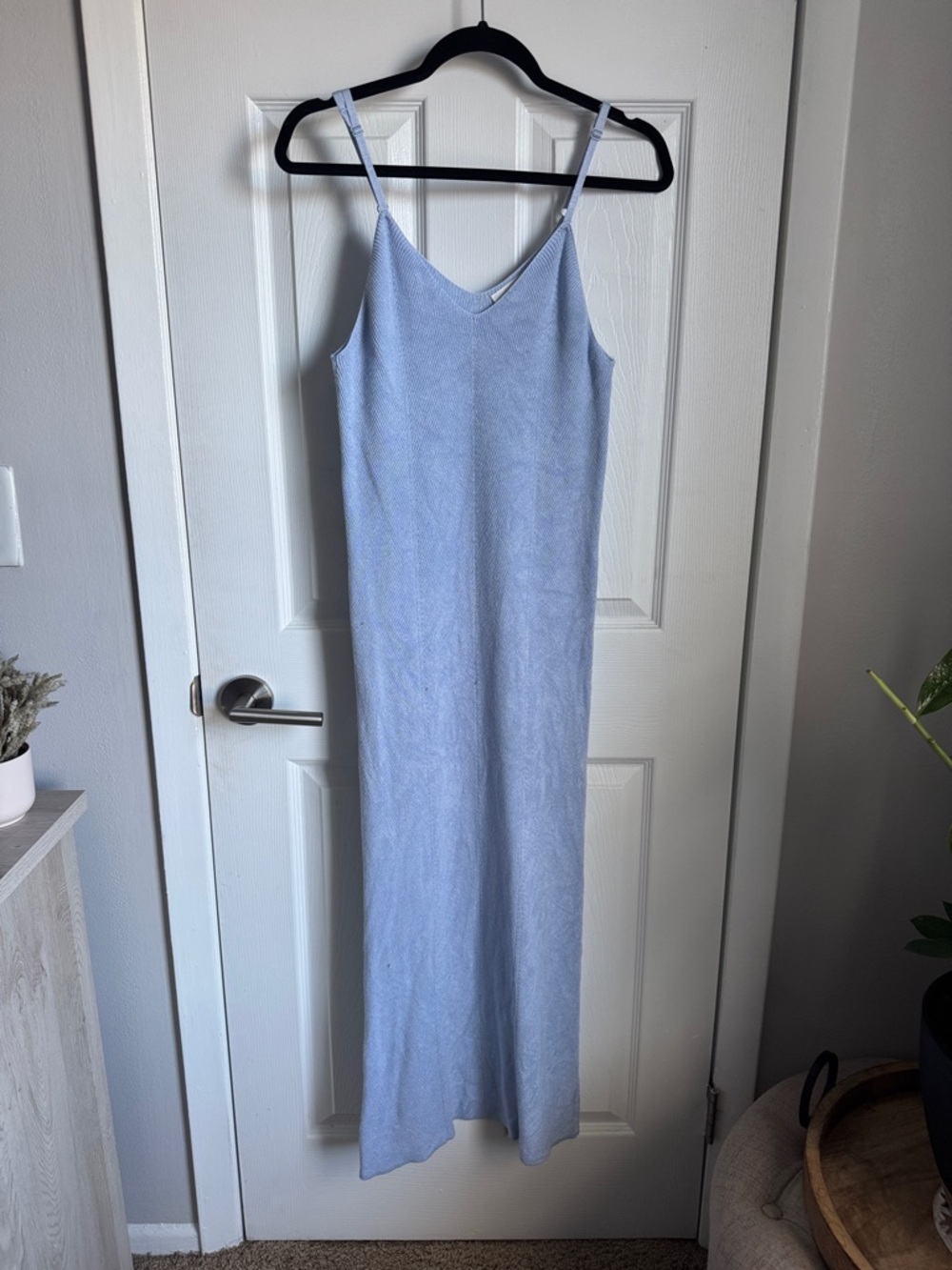 Freshman Light Blue Slip Maxi Dress